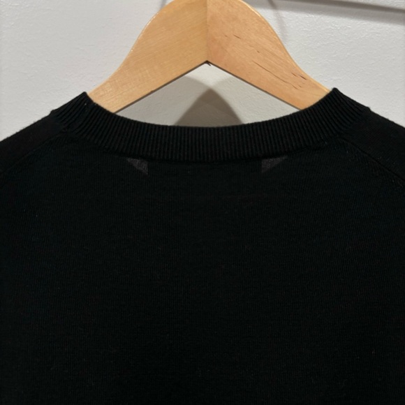 DSQUARED2. The Side Zip Wool Black Crewneck Pullover Zipper Side bands Size L - Picture 14 of 16